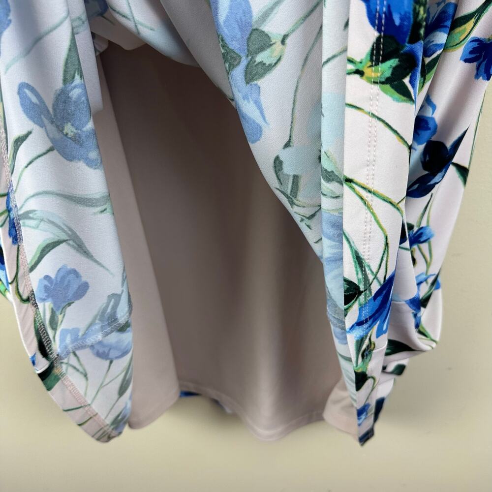 Lauren Ralph Lauren Womens Floral A-Line Dress Size 18 Stretch Coastal Grandma - Picture 6 of 10